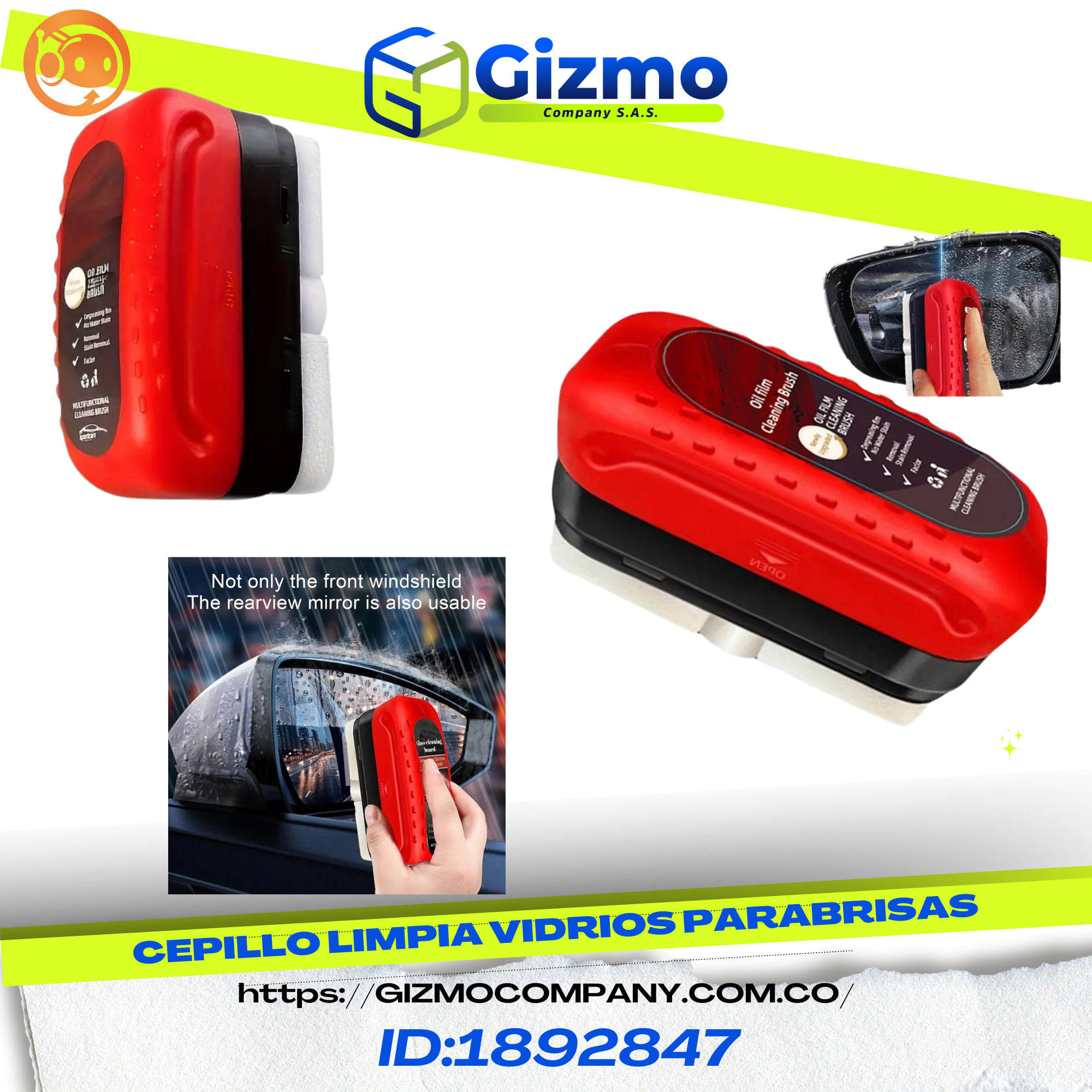 Cepillo Limpia Vidrios parabrisas